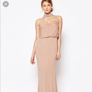 Forever Unique high neck backless gown